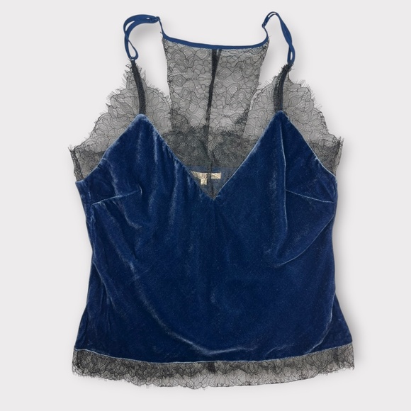 Y2K Gold Hawk Velvet Silk Cami Lace Top Whimsigoth Fairy Grunge Romantic Women S - Picture 8 of 13